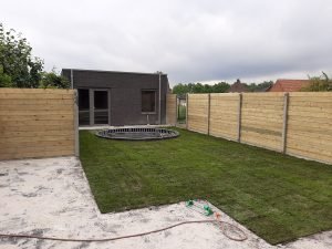 Tuinaanleg Oud-Turnhout. Tuinaanleg Geel. MC bestrating Oud-Turnhout
